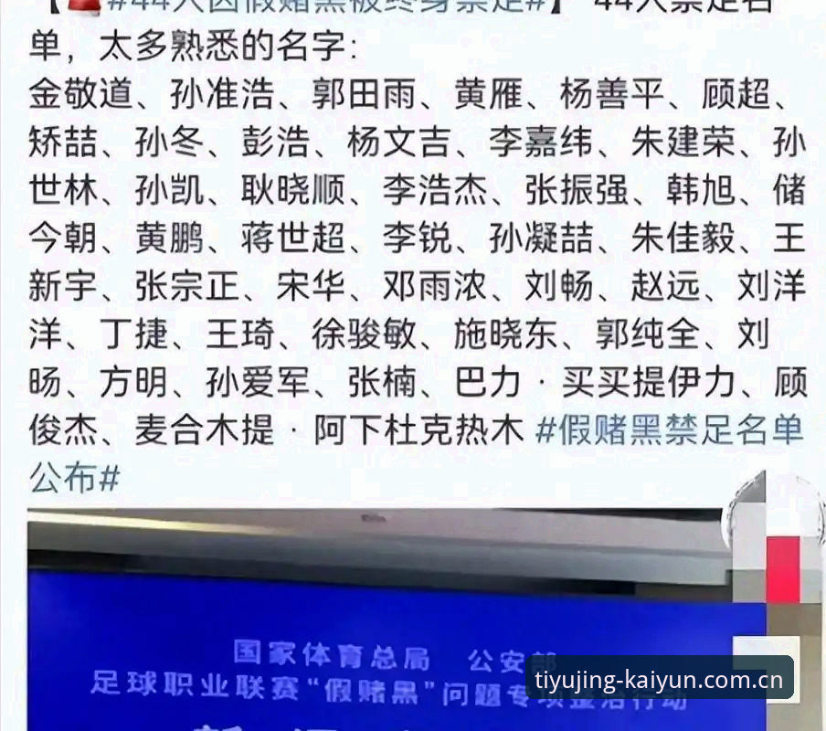 开云体育盘口加载 揭秘足协第三批禁足名单背后的足球乱象:65人受罚,终身禁赛17人